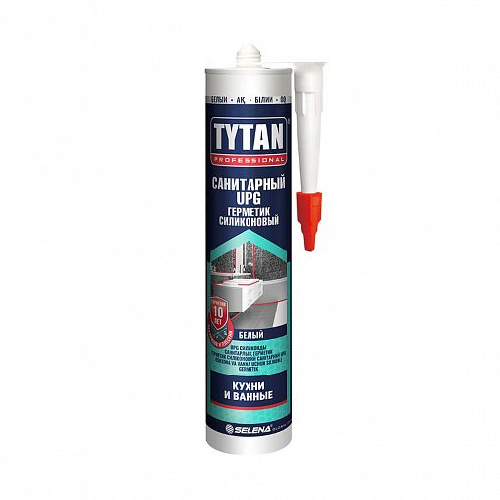 Герметик силиконовый санитарный UPG Tytan Professional, 280 мл, белый