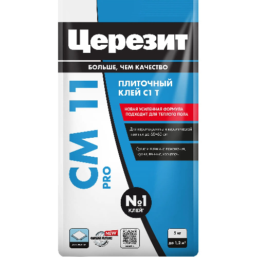 Клей для плитки "ЦЕРЕЗИТ" 5кг СМ11 PRO