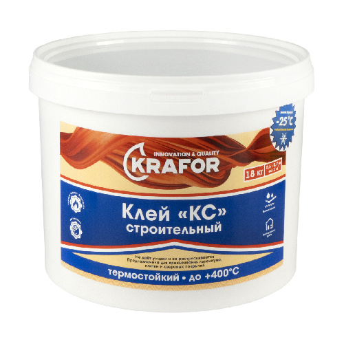 Клей КС Krafor строительный универсальный, для внутренних работ, 18 кг