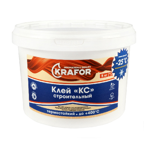 Клей КС Krafor строительный универсальный, для внутренних работ, 5 кг