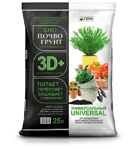 БИОПочвоГрунт 3D+ Универсальный 25л