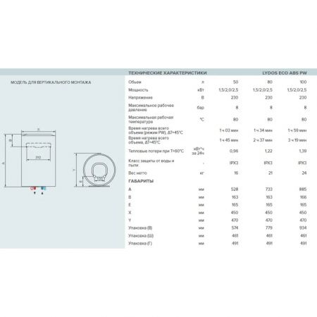 Водонагреватель накопительный Ariston LYDOS ECO ABS PW 100V купить в магазине стройматериалов Евсей Павловский Посад с доставкой по Московской области, в города Павловский Посад, Электросталь, Дрезна, Ликино-Дулево, Орехово-Зуево, Водонагреватель накопительный Ariston LYDOS ECO ABS PW 100V каталог стройматериалов евсейстрой, заказ Водонагреватель накопительный Ariston LYDOS ECO ABS PW 100V на сайте с доставкой 