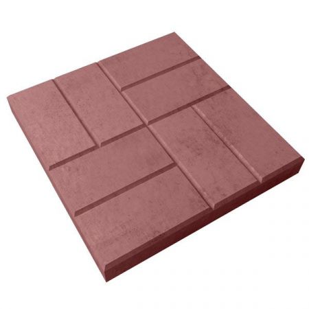 Купить тротуарную плитку 40x40x5 см, цвет красный 8 кирпичей на сайте строительного интернет магазина Евсей с доставкой по Московской области, в города Павловский Посад, Электросталь, Дрезна, Ликино-Дулево, Орехово-Зуево.