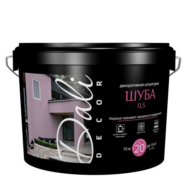 Штукатурка акриловая декоративная DALI-DECOR Шуба 0.5 15 кг купить в магазине стройматериалов Евсей Павловский Посад с доставкой по Московской области, в города Павловский Посад, Электросталь, Дрезна, Ликино-Дулево, Орехово-Зуево, Штукатурка акриловая декоративная DALI-DECOR Шуба 0.5 15 кг каталог стройматериалов евсейстрой, заказ Штукатурка акриловая декоративная DALI-DECOR Шуба 0.5 15 кг на сайте с доставкой 