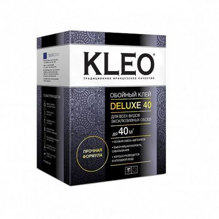 Универсальный клей для обоев Kleo Deluxe 40, 430 г купить в магазине стройматериалов Евсей Павловский Посад с доставкой по Московской области, в города Павловский Посад, Электросталь, Дрезна, Ликино-Дулево, Орехово-Зуево, Универсальный клей для обоев Kleo Deluxe 40, 430 г каталог стройматериалов евсейстрой, заказ Универсальный клей для обоев Kleo Deluxe 40, 430 г на сайте с доставкой 