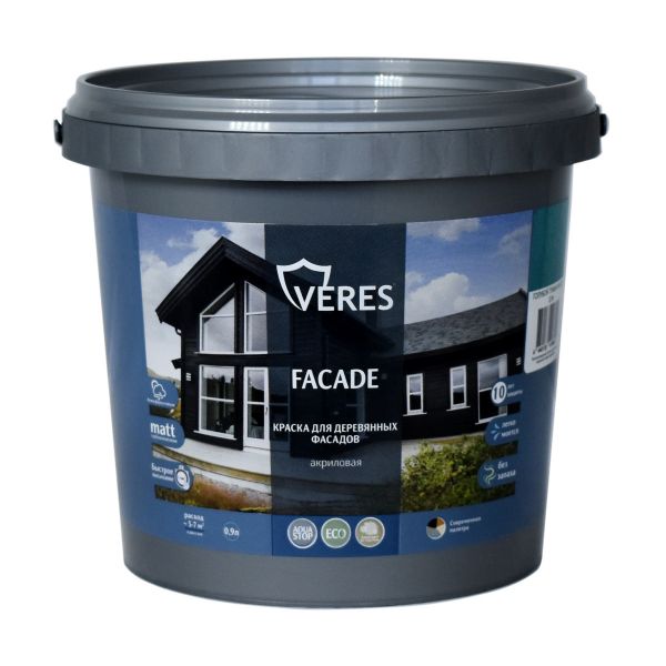 Краска акриловая для фасадов, стен и потолков Veres Facade Медовый 0,9 л купить в магазине стройматериалов Евсей Павловский Посад с доставкой по Московской области, в города Павловский Посад, Электросталь, Дрезна, Ликино-Дулево, Орехово-Зуево, Краска акриловая для фасадов, стен и потолков Veres Facade Медовый 0,9 л каталог стройматериалов евсейстрой, заказ Краска акриловая для фасадов, стен и потолков Veres Facade Медовый 0,9 л на сайте с доставкой 