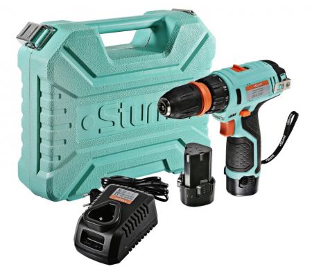 Аккумуляторная дрель-шуруповерт Sturm CD3212SC купить в магазине стройматериалов Евсей Павловский Посад с доставкой по Московской области, в города Павловский Посад, Электросталь, Дрезна, Ликино-Дулево, Орехово-Зуево, Аккумуляторная дрель-шуруповерт Sturm CD3212SC каталог стройматериалов евсейстрой, заказ Аккумуляторная дрель-шуруповерт Sturm CD3212SC на сайте с доставкой 