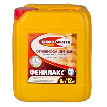 Пропитка для древесины огнебиозащитная WOODMASTER ФЕНИЛАКС 6 кг купить в магазине стройматериалов Евсей Павловский Посад с доставкой по Московской области, в города Павловский Посад, Электросталь, Дрезна, Ликино-Дулево, Орехово-Зуево, Пропитка для древесины огнебиозащитная WOODMASTER ФЕНИЛАКС 6 кг каталог стройматериалов евсейстрой, заказ Пропитка для древесины огнебиозащитная WOODMASTER ФЕНИЛАКС 6 кг на сайте с доставкой 