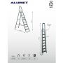 Стремянка алюминиевая ALUMET 8 ступеней купить в магазине стройматериалов Евсей Павловский Посад с доставкой по Московской области, в города Павловский Посад, Электросталь, Дрезна, Ликино-Дулево, Орехово-Зуево, Стремянка алюминиевая ALUMET 8 ступеней каталог стройматериалов евсейстрой, заказ Стремянка алюминиевая ALUMET 8 ступеней на сайте с доставкой 