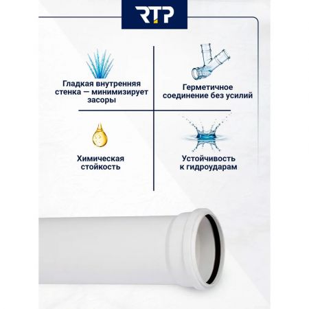 Труба канализационная D110 мм, толщина стенки 3.4 мм, длина 1000 мм, малошумная Elite RTP для внутренней канализации купить в магазине стройматериалов Евсей Павловский Посад с доставкой по Московской области, в города Павловский Посад, Электросталь, Дрезна, Ликино-Дулево, Орехово-Зуево, Труба канализационная D110 мм, толщина стенки 3.4 мм, длина 1000 мм, малошумная Elite RTP для внутренней канализации каталог стройматериалов евсейстрой, заказ Труба канализационная D110 мм, толщина стенки 3.4 мм, длина 1000 мм, малошумная Elite RTP для внутренней канализации на сайте с доставкой 
