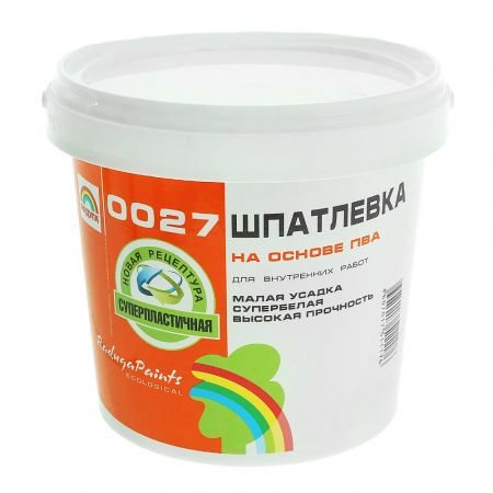 Шпатлевка на основе ПВА РАДУГА для внутренних работ 3,5 кг купить в магазине стройматериалов Евсей Павловский Посад с доставкой по Московской области, в города Павловский Посад, Электросталь, Дрезна, Ликино-Дулево, Орехово-Зуево, Шпатлевка на основе ПВА РАДУГА для внутренних работ 3,5 кг каталог стройматериалов евсейстрой, заказ Шпатлевка на основе ПВА РАДУГА для внутренних работ 3,5 кг на сайте с доставкой 