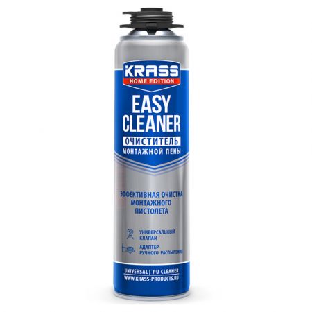 Очиститель пены KRASS Home Edition EASY Cleaner 500 мл купить в магазине стройматериалов Евсей Павловский Посад с доставкой по Московской области, в города Павловский Посад, Электросталь, Дрезна, Ликино-Дулево, Орехово-Зуево, Очиститель пены KRASS Home Edition EASY Cleaner 500 мл каталог стройматериалов евсейстрой, заказ Очиститель пены KRASS Home Edition EASY Cleaner 500 мл на сайте с доставкой 
