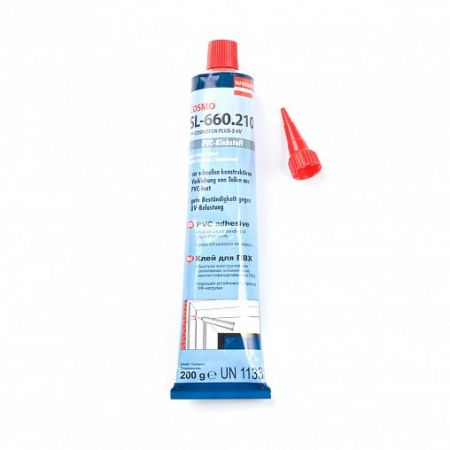 Клей для ПВХ Cosmo SL-660.210 (Cosmofen Plus HV), 200 г, прозрачный купить в магазине стройматериалов Евсей Павловский Посад с доставкой по Московской области, в города Павловский Посад, Электросталь, Дрезна, Ликино-Дулево, Орехово-Зуево, Клей для ПВХ Cosmo SL-660.210 (Cosmofen Plus HV), 200 г, прозрачный каталог стройматериалов евсейстрой, заказ Клей для ПВХ Cosmo SL-660.210 (Cosmofen Plus HV), 200 г, прозрачный на сайте с доставкой 