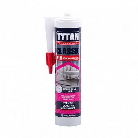 Клей монтажный Tytan Professional Classic Fix, 310 мл, прозрачный купить в магазине стройматериалов Евсей Павловский Посад с доставкой по Московской области, в города Павловский Посад, Электросталь, Дрезна, Ликино-Дулево, Орехово-Зуево, Клей монтажный Tytan Professional Classic Fix, 310 мл, прозрачный каталог стройматериалов евсейстрой, заказ Клей монтажный Tytan Professional Classic Fix, 310 мл, прозрачный на сайте с доставкой 