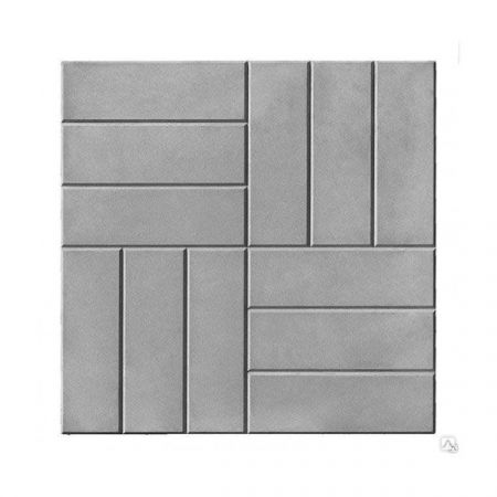 Купить тротуарную плитку 50x50x5 см, цвет серый 12 кирпичей на сайте строительного интернет магазина Евсей с доставкой по Московской области, в города Павловский Посад, Электросталь, Дрезна, Ликино-Дулево, Орехово-Зуево.
