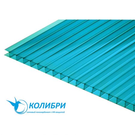 Купить поликарбонат 2100x6000x4 мм цвета бирюза на сайте стройматериалов ЕВСЕЙ с доставкой в Московской области