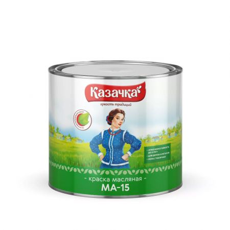 Краска масляная МА-15 Казачка для дерева и металла 1,9 кг цвет сурик купить в магазине стройматериалов Евсей Павловский Посад с доставкой по Московской области, в города Павловский Посад, Электросталь, Дрезна, Ликино-Дулево, Орехово-Зуево, Краска масляная МА-15 Казачка для дерева и металла 1,9 кг цвет сурик каталог стройматериалов евсейстрой, заказ Краска масляная МА-15 Казачка для дерева и металла 1,9 кг цвет сурик на сайте с доставкой 