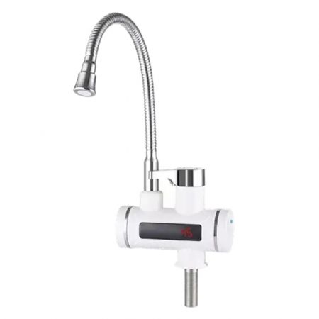 Проточный кран-водонагреватель UNIPUMP BEF-001-02 с дисплеем и гибким изливом купить в магазине стройматериалов Евсей Павловский Посад с доставкой по Московской области, в города Павловский Посад, Электросталь, Дрезна, Ликино-Дулево, Орехово-Зуево, Проточный кран-водонагреватель UNIPUMP BEF-001-02 с дисплеем и гибким изливом каталог стройматериалов евсейстрой, заказ Проточный кран-водонагреватель UNIPUMP BEF-001-02 с дисплеем и гибким изливом на сайте с доставкой 