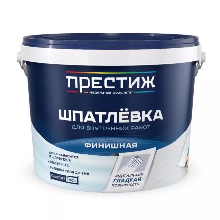 Шпатлевка финишная Престиж для внутренних работ 1,5 кг купить в магазине стройматериалов Евсей Павловский Посад с доставкой по Московской области, в города Павловский Посад, Электросталь, Дрезна, Ликино-Дулево, Орехово-Зуево, Шпатлевка финишная Престиж для внутренних работ 1,5 кг каталог стройматериалов евсейстрой, заказ Шпатлевка финишная Престиж для внутренних работ 1,5 кг на сайте с доставкой 