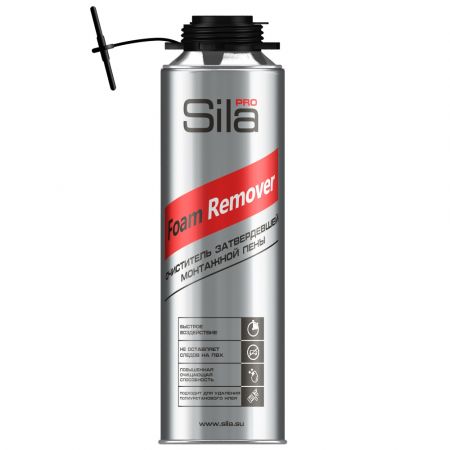 Очиститель монтажной пены Sila PRO Foam Remover для затвердевшей пены 500 Мл купить в магазине стройматериалов Евсей Павловский Посад с доставкой по Московской области, в города Павловский Посад, Электросталь, Дрезна, Ликино-Дулево, Орехово-Зуево, Очиститель монтажной пены Sila PRO Foam Remover для затвердевшей пены 500 Мл каталог стройматериалов евсейстрой, заказ Очиститель монтажной пены Sila PRO Foam Remover для затвердевшей пены 500 Мл на сайте с доставкой 