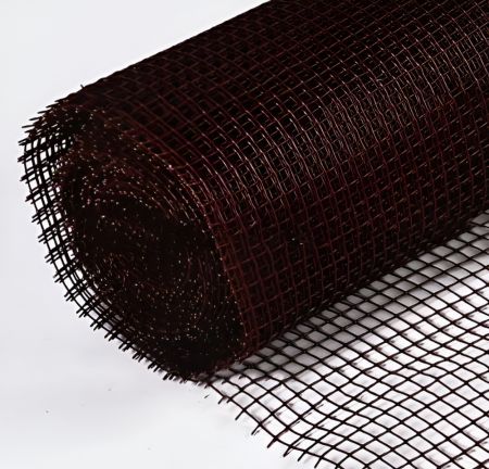 Сетка пластиковая садовая 1x20м 15x15 коричневая купить в магазине стройматериалов Евсей Павловский Посад с доставкой по Московской области, в города Павловский Посад, Электросталь, Дрезна, Ликино-Дулево, Орехово-Зуево, Сетка пластиковая садовая 1x20м 15x15 коричневая каталог стройматериалов евсейстрой, заказ Сетка пластиковая садовая 1x20м 15x15 коричневая на сайте с доставкой 